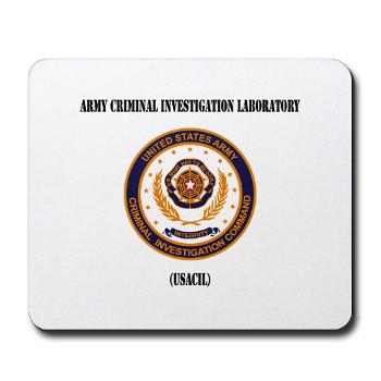 USACIL - M01 - 03 - Army Criminal Investigation Laboratory (USACIL) with Text - Mousepad