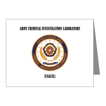 USACIL - M01 - 02 - Army Criminal Investigation Laboratory (USACIL) with Text - Note Cards (Pk of 20) - Click Image to Close