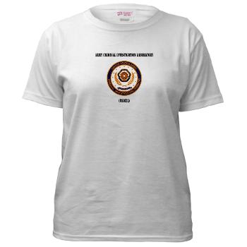 USACIL - A01 - 04 - Army Criminal Investigation Laboratory (USACIL) with Text - Women's T-Shirt