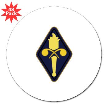 USACS - M01 - 01 - U.S. Army Chemical School - 3" Lapel Sticker (48 pk)