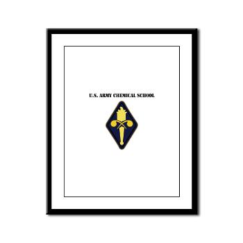 USACS - M01 - 02 - U.S. Army Chemical School with Text - Framed Panel Print