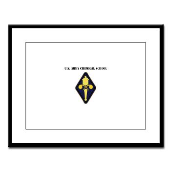 USACS - M01 - 02 - U.S. Army Chemical School with Text - Large Framed Print - Click Image to Close