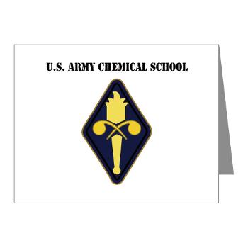 USACS - M01 - 02 - U.S. Army Chemical School with Text - Note Cards (Pk of 20)