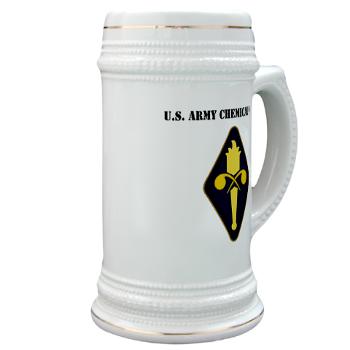 USACS - M01 - 03 - U.S. Army Chemical School with Text - Stein - Click Image to Close