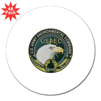 USAEC - M01 - 01 - U.S. Army Environmental Command - 3" Lapel Sticker (48 pk)