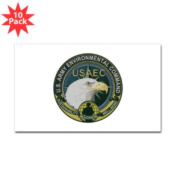 USAEC - M01 - 01 - U.S. Army Environmental Command - Sticker (Rectangle 10 pk) - Click Image to Close