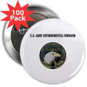 USAEC - M01 - 01 - U.S. Army Environmental Command with Text - 2.25" Button (100 pack)