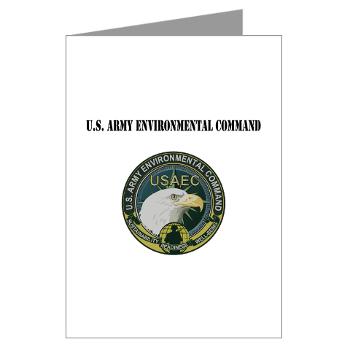 USAEC - M01 - 02 - U.S. Army Environmental Command with Text - Greeting Cards (Pk of 10)