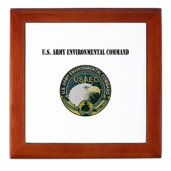 USAEC - M01 - 03 - U.S. Army Environmental Command with Text - Keepsake Box