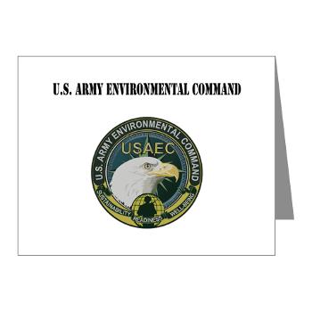 USAEC - M01 - 02 - U.S. Army Environmental Command with Text - Note Cards (Pk of 20)