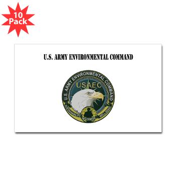 USAEC - M01 - 01 - U.S. Army Environmental Command with Text - Rectangle Magnet (10 pack) - Click Image to Close