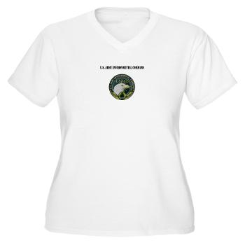 USAEC - A01 - 04 - U.S. Army Environmental Command with Text - Women's V-Neck T-Shirt