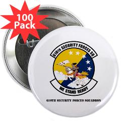 USAF610SS - M01 - 01 - DUI - 610th Security Force Squadron with Text - 2.25" Button (100 pack)