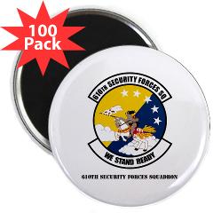 USAF610SS - M01 - 01 - DUI - 610th Security Force Squadron with Text - 2.25" Magnet (100 pack)