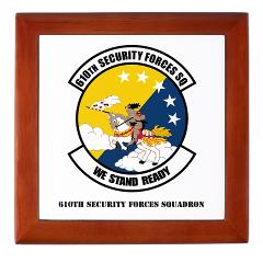USAF610SS - M01 - 03 - DUI - 610th Security Force Squadron with Texte - Keepsake Box