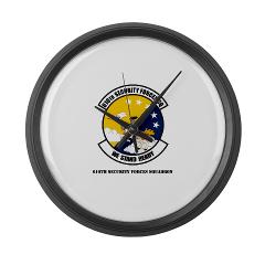 USAF610SS - M01 - 03 - DUI - 610th Security Force Squadron with Texte - Large Wall Clock
