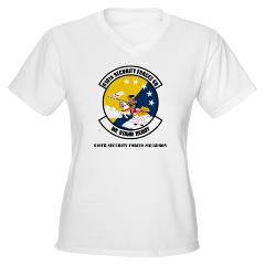 USAF610SS - A01 - 04 - DUI - 610th Security Force Squadron with Text - Women's V-Neck T-Shirt