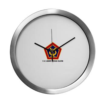 USAFB - M01 - 03 - U.S Army Field Band with Text - Modern Wall Clock