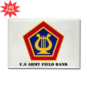 USAFB - M01 - 01 - U.S Army Field Band with Text - Rectangle Magnet (100 pack)