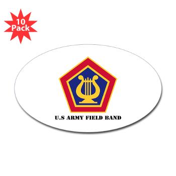 USAFB - M01 - 01 - U.S Army Field Band with Text - Sticker (Oval 10 pk)