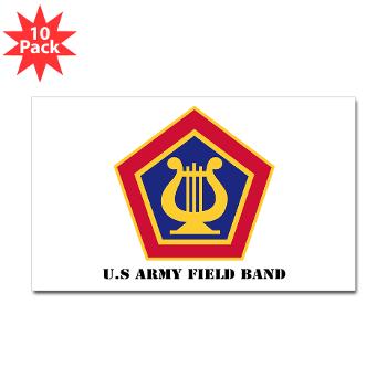 USAFB - M01 - 01 - U.S Army Field Band with Text - Sticker (Rectangle 10 pk)