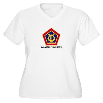 USAFB - A01 - 04 - U.S Army Field Band with Text - Women's V-Neck T-Shirt