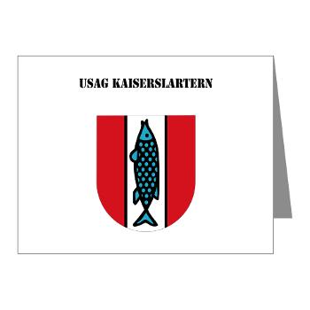 USAGKaiserslautern - M01 - 02 - USAG Kaiserslautern with Text - Note Cards (Pk of 20)