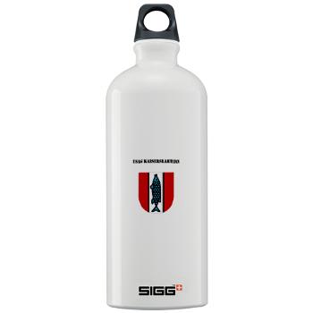 USAGKaiserslautern - M01 - 03 - USAG Kaiserslautern with Text - Sigg Water Bottle 1.0L