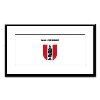 USAGKaiserslautern - M01 - 02 - USAG Kaiserslautern with Text - Small Framed Print