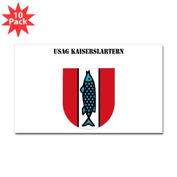 USAGKaiserslautern - M01 - 01 - USAG Kaiserslautern with Text - Sticker (Rectangle 10 pk)