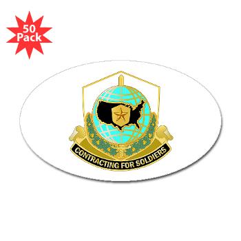 USAMI - M01 - 01 - DUI - USA Mission and Installation Contracting Cmd - Sticker (Oval 50 pk) - Click Image to Close