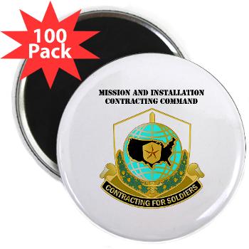 USAMI - M01 - 01 - DUI - USA Mission and Installation Contracting Cmd with text - 2.25" Magnet (100 pack)