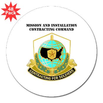 USAMI - M01 - 01 - DUI - USA Mission and Installation Contracting Cmd with text - 3" Lapel Sticker (48 pk)