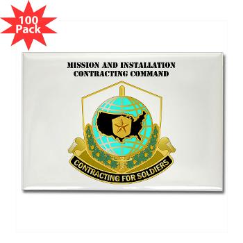 USAMI - M01 - 01 - DUI - USA Mission and Installation Contracting Cmd with text - Rectangle Magnet (100 pack)
