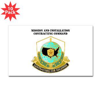 USAMI - M01 - 01 - DUI - USA Mission and Installation Contracting Cmd with text - Sticker (Rectangle 10 pk) - Click Image to Close