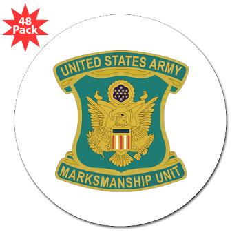 USAMU - M01 - 01 - DUI - U.S. Army Marksmanship Unit (AMU) 3" Lapel Sticker (48 pk) - Click Image to Close
