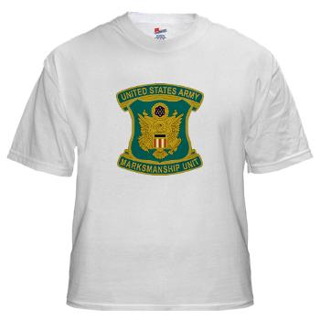 USAMU - A01 - 04 - DUI - U.S. Army Marksmanship Unit (AMU) White T-Shirt