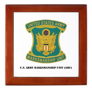 USAMU - M01 - 03 - DUI - U.S. Army Marksmanship Unit (AMU) with Text Keepsake Box - Click Image to Close