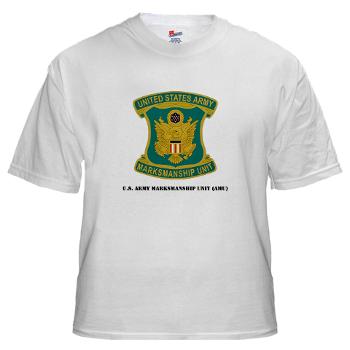 USAPT - A01 - 04 - SSI - U.S. Army Parachute Team (Golden Knights) with Text White T-Shirt