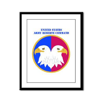 USARC - M01 - 02 - United States Army Reserve Command (USARCC) with Text - Framed Panel Print