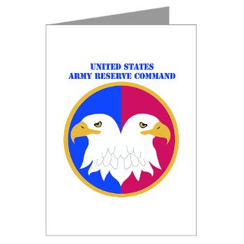 USARC - M01 - 02 - United States Army Reserve Command (USARCC) with Text - Greeting Cards (Pk of 10) - Click Image to Close