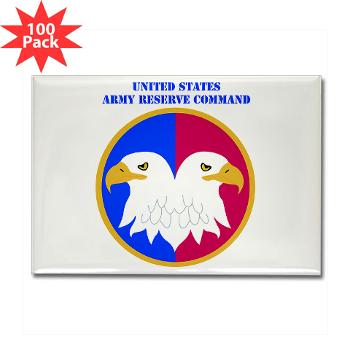 USARC - M01 - 01 - United States Army Reserve Command (USARCC) with Text - Rectangle Magnet (100 pack)