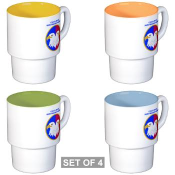 USARC - M01 - 03 - United States Army Reserve Command (USARCC) with Text - Stackable Mug Set (4 mugs)