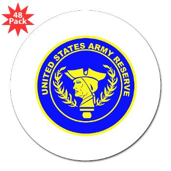 USAR - M01 - 01 - United States Army Reserve - 3" Lapel Sticker (48 pk)
