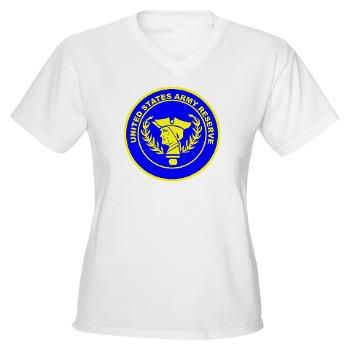 USAR - A01 - 04 - United States Army Reserve - Women's V-Neck T-Shirt