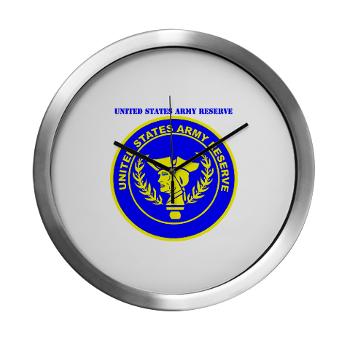 USAR - M01 - 03 - United States Army Reserve with Text - Modern Wall Clock