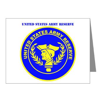 USAR - M01 - 02 - United States Army Reserve with Text - Note Cards (Pk of 20) - Click Image to Close