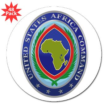 AFRICOM - M01 - 01 - United States Africa Command - 3" Lapel Sticker (48 pk) - Click Image to Close