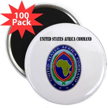 AFRICOM - M01 - 01 - United States Africa Command with Text - 2.25" Magnet (100 pack) - Click Image to Close