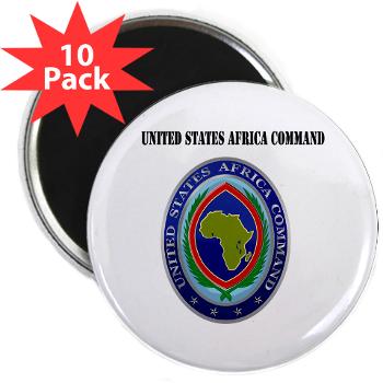 AFRICOM - M01 - 01 - United States Africa Command with Text - 2.25" Magnet (10 pack)